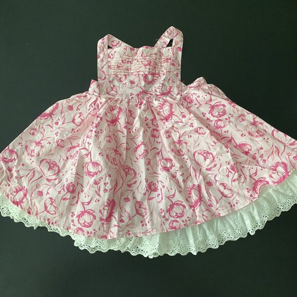 NWT SweetHoney Pink Floral Pinafore - Picture 1 of 15